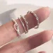 Ready Stock Minimalistischer Sterg Sier Gestapelter geometrischer Öffnungsring mit Unregelmäßigkeiten Einstellbar für Frauen Trendy Schmuck Geschenk Großhandel_voghion.com