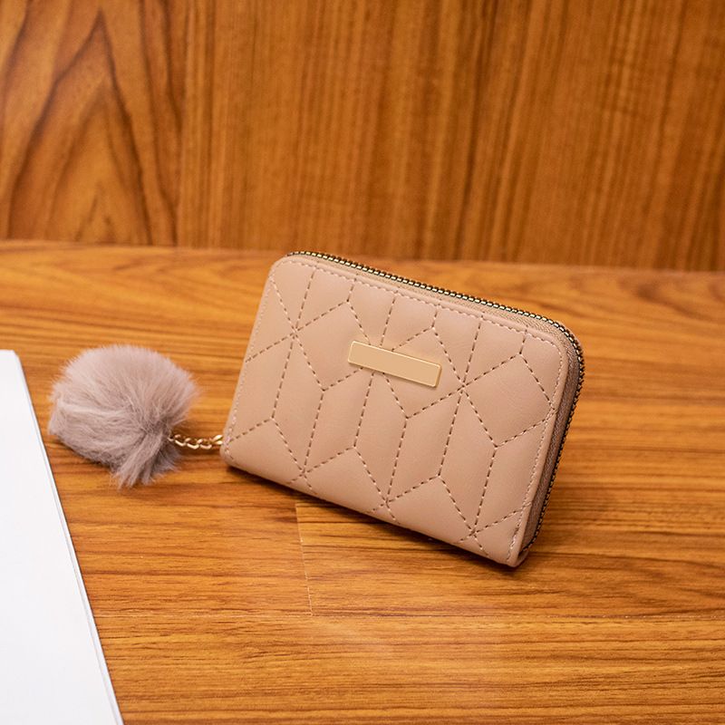Neue gesteppte Clutch für Damen – Stilvolle Geldbörse mit Pom-Pom-Motiv für Damen (Diamantstickerei und abnehmbarer Riemen)​_voghion.com