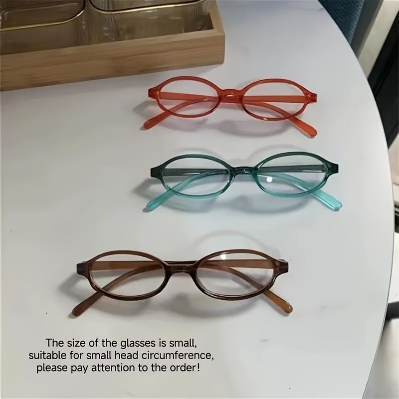 3 Piece Frame With Clear Retro Jelly Color Decorative Fashionable Glasses For Women_voghion.com