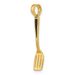 14K W/ Black Enamel 3-D Spatula Charm_voghion.com