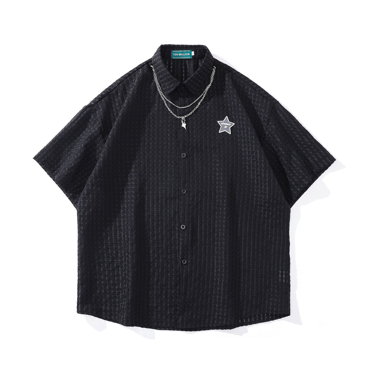 Męska odzież Retro letni design sense krótka koszula z krótkim rękawem dla mężczyzn niszowa luźna marka trend koszula tide_voghion.com