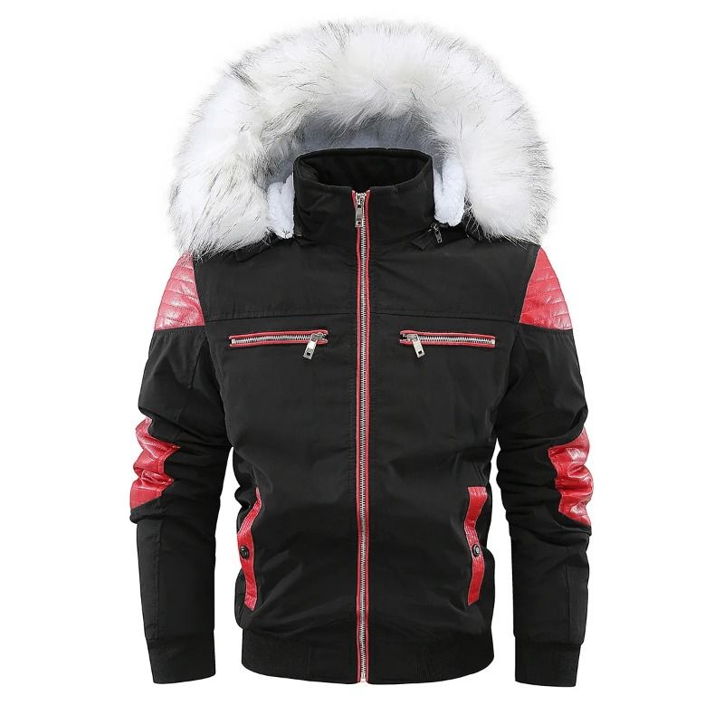 Herbst Winter Parkas Jacke Männer Im Freien Beiläufigen Mit Kapuze Pelz Kragen Windjacke Männer Dicke Warme Herren Winter Jacken Und Mäntel_voghion.com