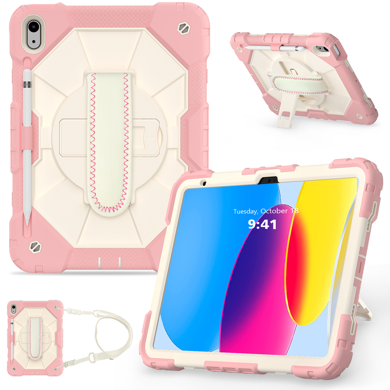 Capa resistente à prova de choque pc + tpu para ipad 10ª geração 2022 air 5 air 4 10.9 pro 11 capa com suporte para ipad_voghion.com
