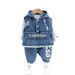 Kinderkleding Kinderkleding voor jongens en meisjes Lente en herfst mode nieuw denim vest jeans driedelig pak baby aanbevolen pak_voghion.com