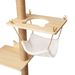 Wall-Mounted Cat Scratching Pad For Small To Large Cat, Indoor Wood Cat Tree With Hammock, Cat Scratcher Perch_voghion.com