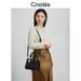 Kouyi 2024 New Handheld Light Luxury Commuting Crossbody Shoulder Cowhide White Fashion Women's Bag_voghion.com