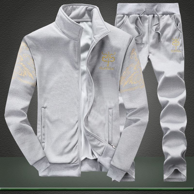 Herrenbekleidung Sport Freizeitanzug Zweiteiliger Anzug_voghion.com