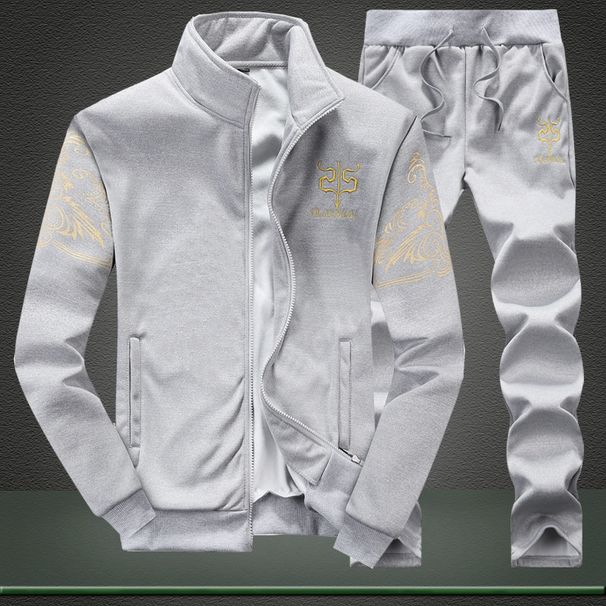 Herrenbekleidung Sport Freizeitanzug Zweiteiliger Anzug_voghion.com