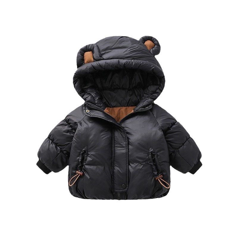 Chaqueta de plumón de invierno para bebés, niños y bebés, chaqueta acolchada gruesa para niñas, abrigo de algodón con orejas pequeñas para niños._voghion.com