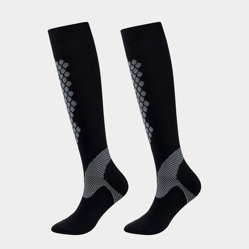 Socks new diamond-shaped compression socks honeycomb calf compression socks outdoor sports stockings for men and women_voghion.com
