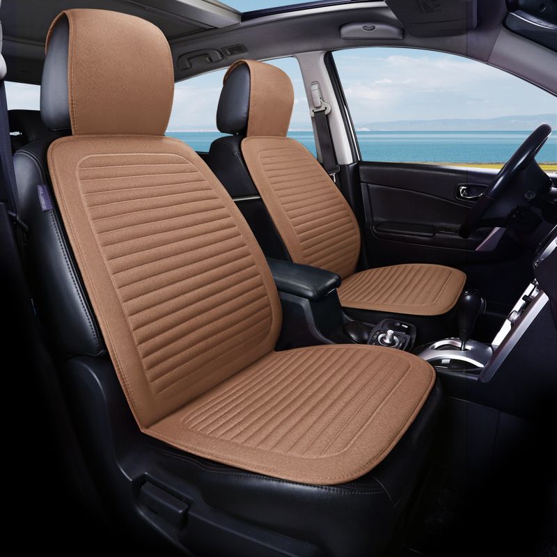 Linen car four-season cushion front single-seat sports car seat cushion export cargo van truck driver and co-driver leaflet_voghion.com