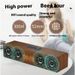 Trä Bluetooth-högtalare, Desktop Bully, Long Bar Sound System, Subwoofer, High Volym Wireless Home Ny modell_voghion.com