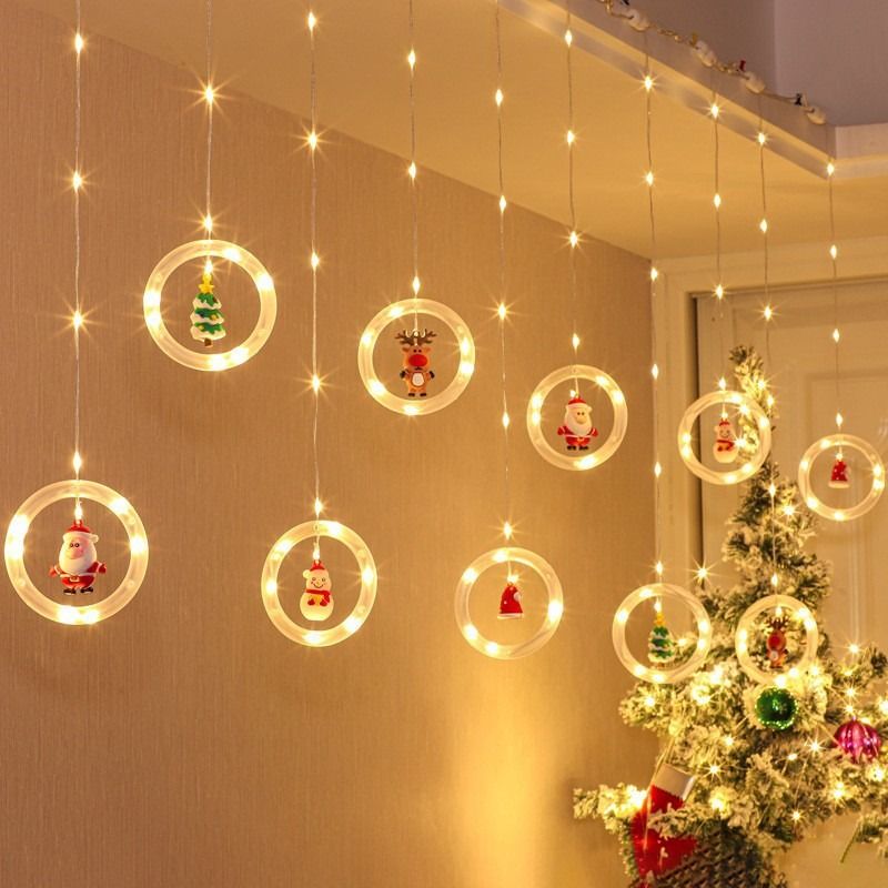 Christmas LED String Lights - Warm White Fairy Lights For Tree, Window & Indoor Decor With 8 Lighting Modes (3M, 110 LEDs, Remote Control)"_voghion.com
