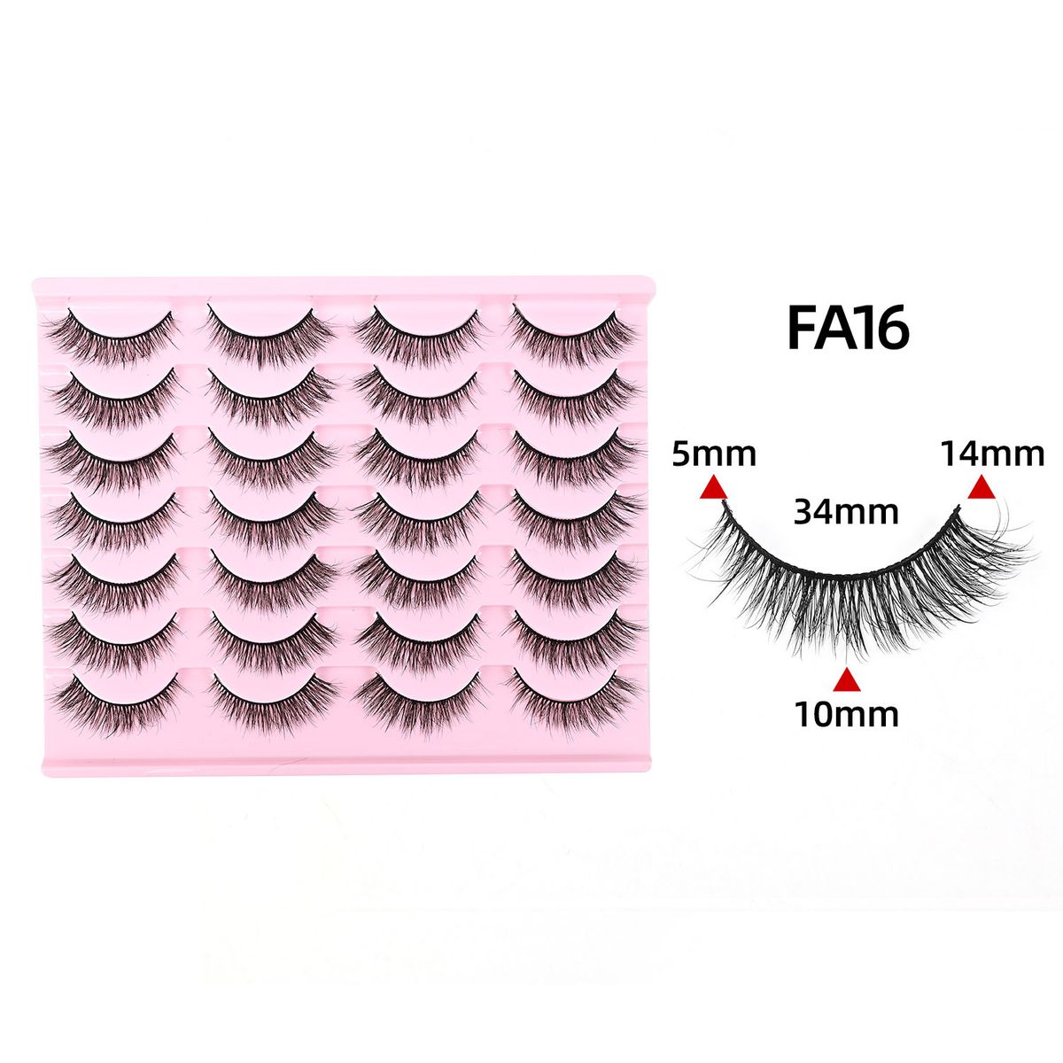 Eyelashes Set Eyelashes 14 Pairs Of Thick, Curled, Natural And Three Dimensional One Piece Eyelashes_voghion.com