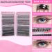 640 Cluster-Wimpernbuch, segmentierte falsche Wimpern, 30D, 40D, einzelnes Cluster, flauschig, nerzartig für natürliches Volumen_voghion.com
