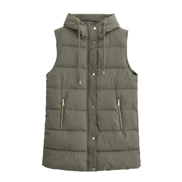 Dames 2024 herfst en winter nieuwe mode lange katoenen kleding vest jas_voghion.com