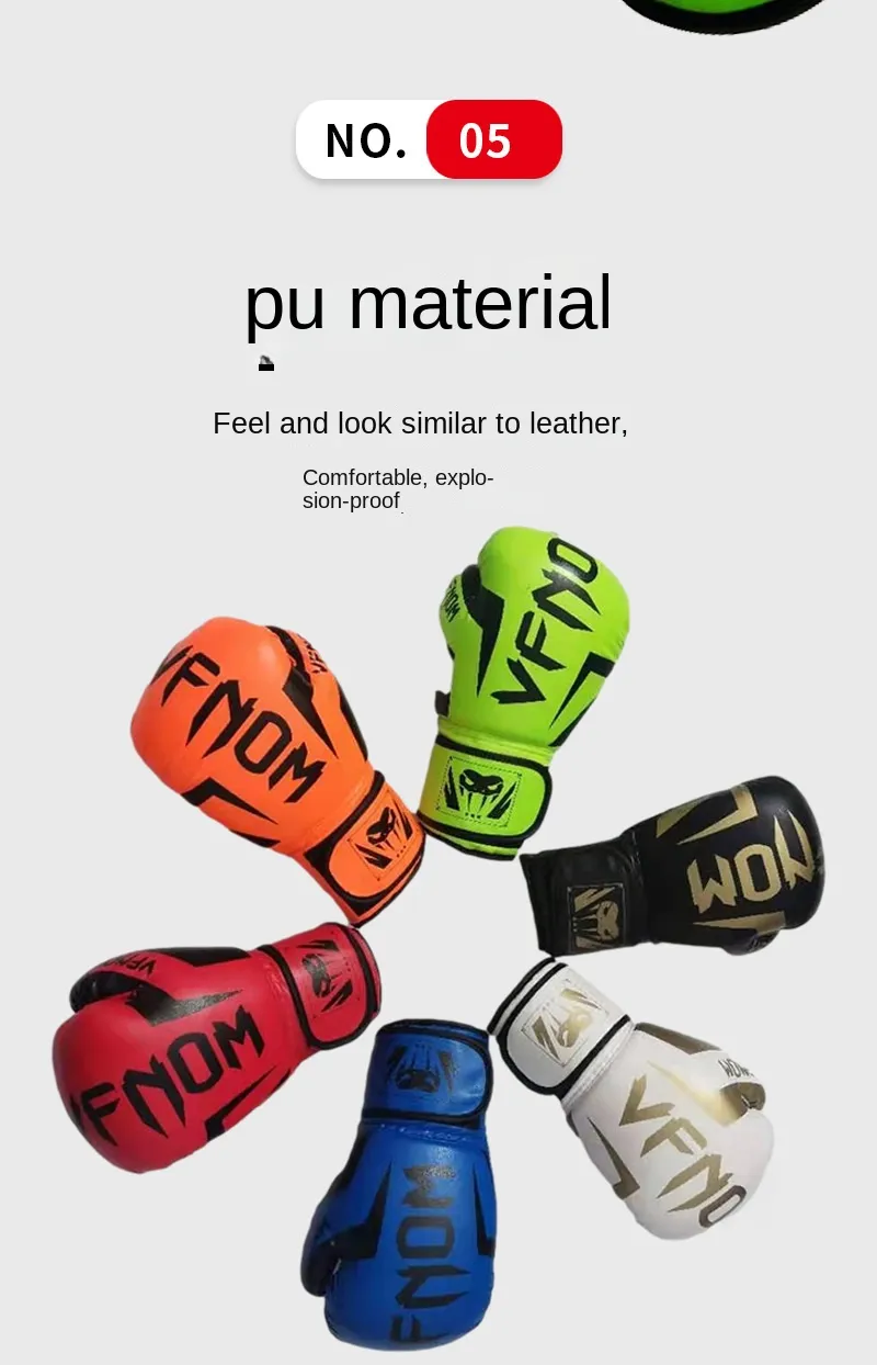 Kids Adult Boxing Gloves 6/8/10/12/16Oz Professional Sanda Muay Thai Fighting Gloves for Men Women Pu Taekwondo Punching Gloves_voghion.com