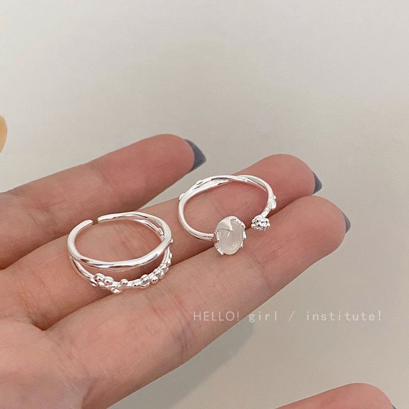 Gentle Wind, Moon, Light Stone Open for Women, Unique Design, Adjustable Index Finger Ring, High end, Fashionable and_voghion.com