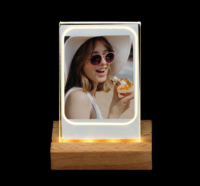 Para Fujifilm Instax Mini 12 11 9 8 EVO Fuji em 1 3 polegadas Moldura de acrílico LED Mesa de foto Câmera de filme instantâneo_voghion.com