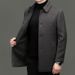 Double Sided Cashmere Coat For Men, Middle Aged Dad, Thickened Woolen Coat With Detachable Down Lining_voghion.com