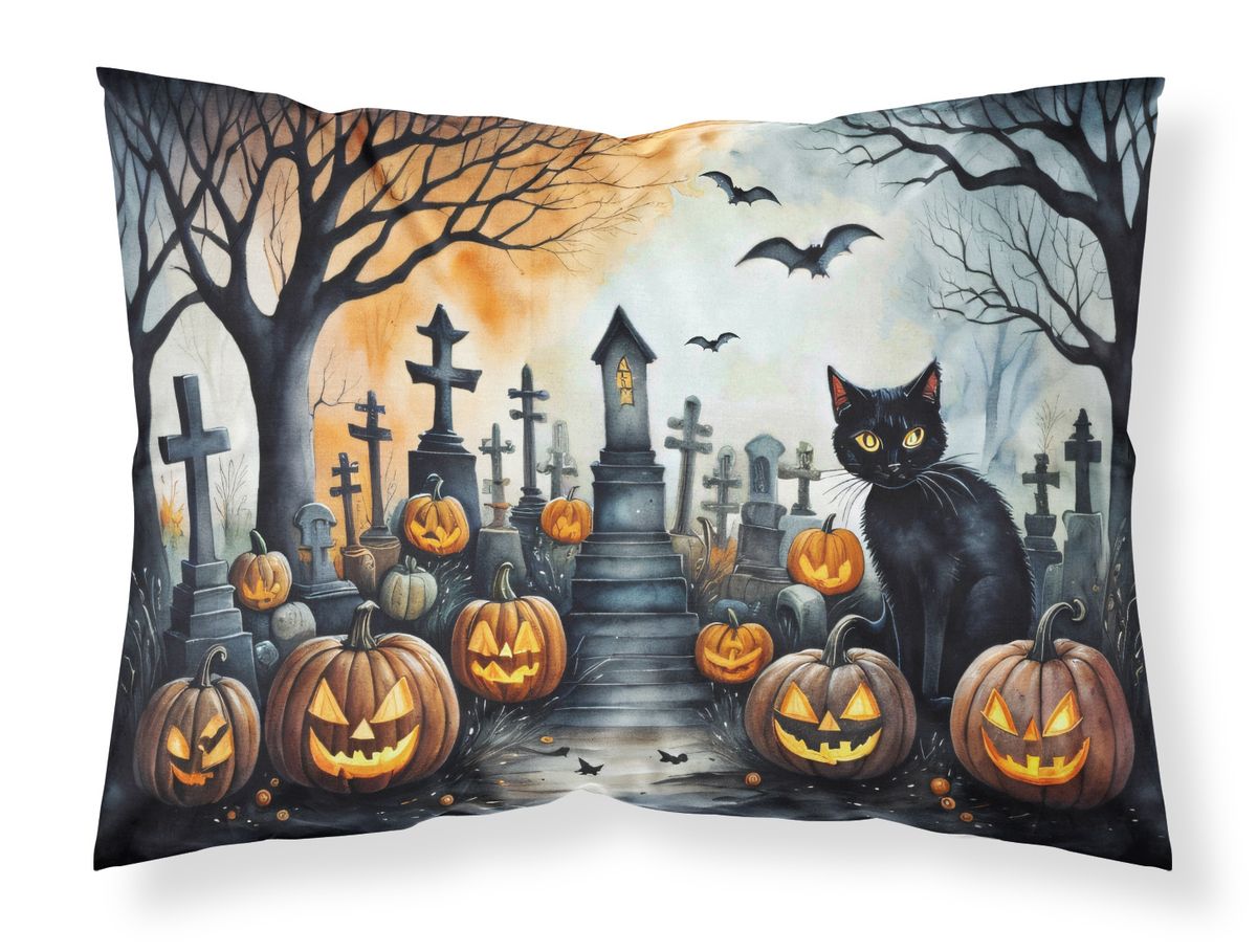 NEW Black Cat Spooky Halloween Standard Pillowcase Lightweight Super Soft Easy Care Decorative Artwork Pillowcase, Standard_voghion.com