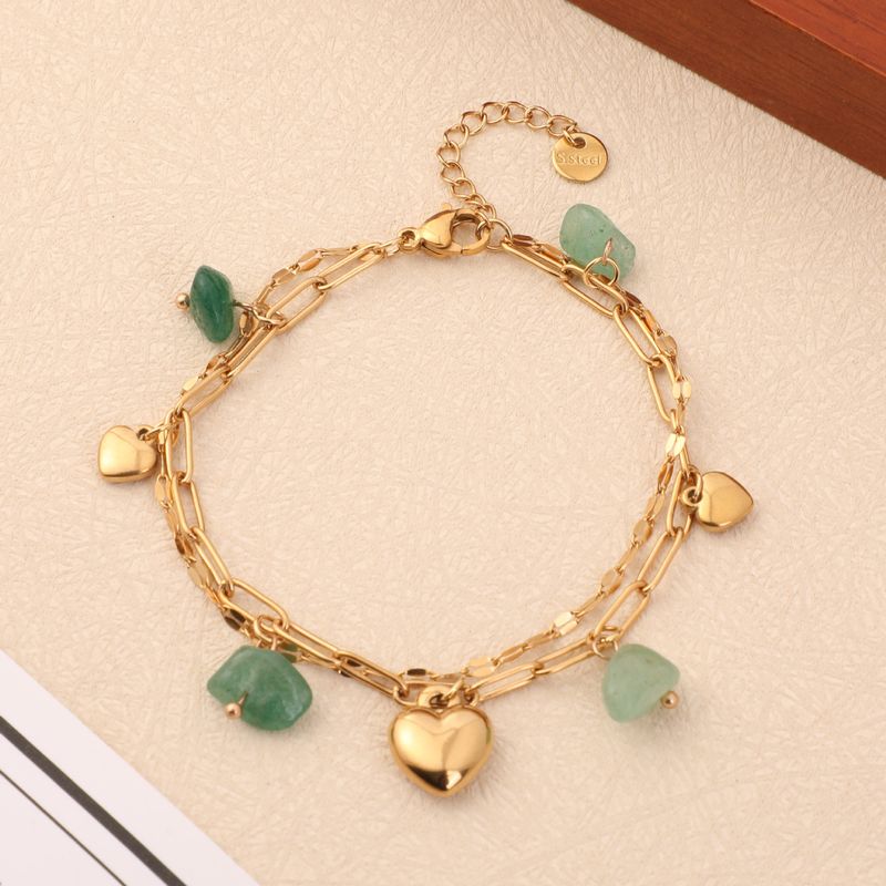 Nuovo bracciale multistrato in acciaio inossidabile con pietra di titanio e turchese naturale boemo_voghion.com