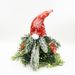 Christmas Faceless Gnome - Golden Decorative With Green Plant Lights Window Display_voghion.com
