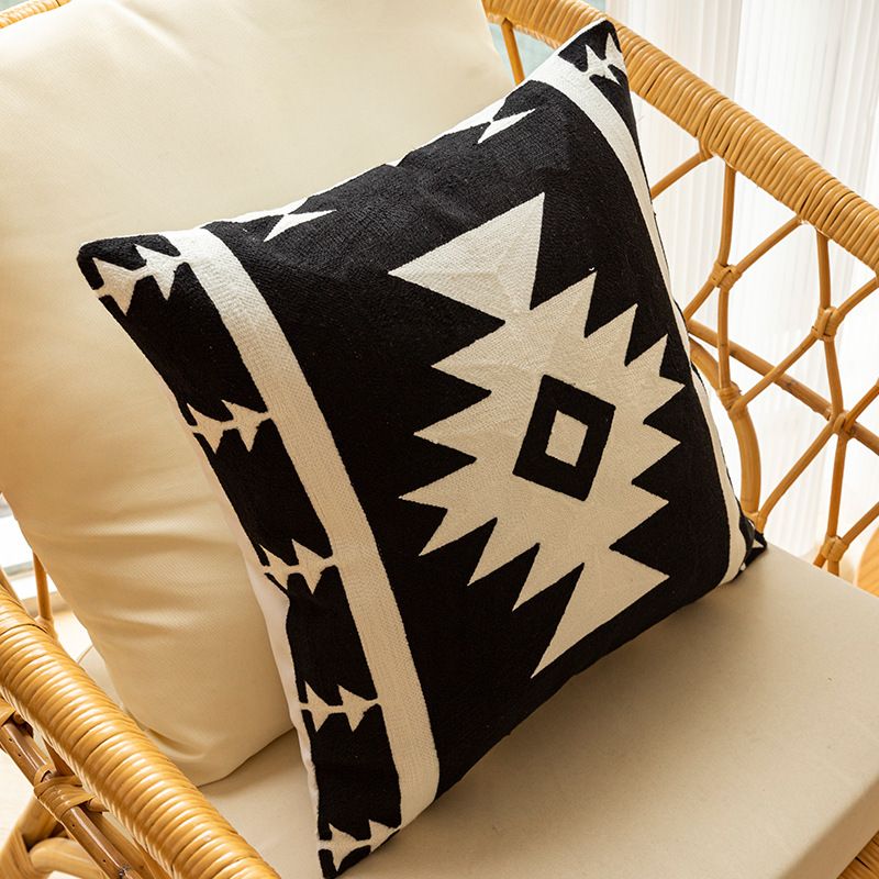 Minimalist Geometric Embroidered Throw Pillows – Modern PV Velvet Square & Rectangle Cushion Covers With PP Cotton Insert_voghion.com