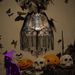 Halloween Lace Decorations – Bat & Skull Pattern Coffee Curtain, Lamp Shade, Party Decor – 150×52cm Polyester For Spooky Elegant Ambiance_voghion.com