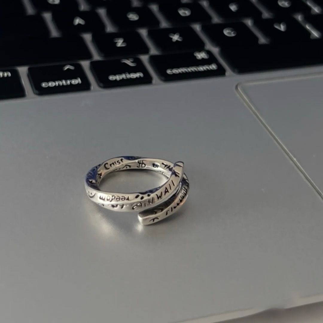 Nischendesign Mobius Römische Ziffer Für Männer Und Frauen Mode Hip-hop Offenen Ring Trend_voghion.com