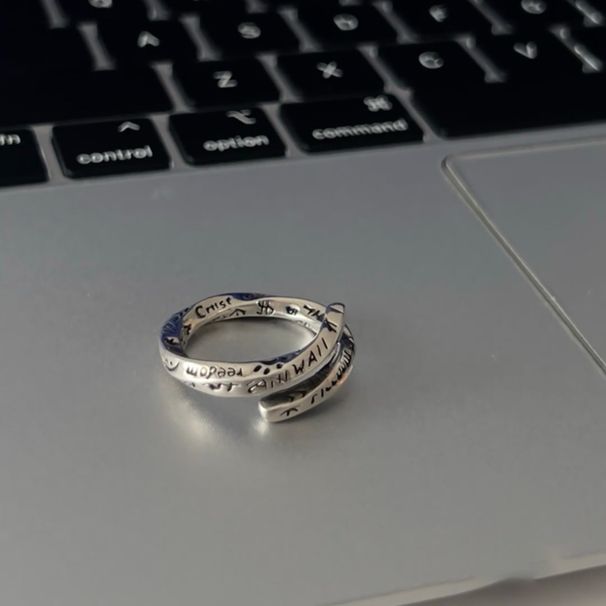 Nischendesign Mobius Römische Ziffer Für Männer Und Frauen Mode Hip-hop Offenen Ring Trend_voghion.com