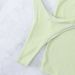 2025 New Ribbed Solid Color Three-Piece Bikini Swimsuit Set_voghion.com