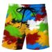 Men's 3D Watercolor Ink Digital Printing Men's Beach Pants Youth Casual Shorts _voghion.com