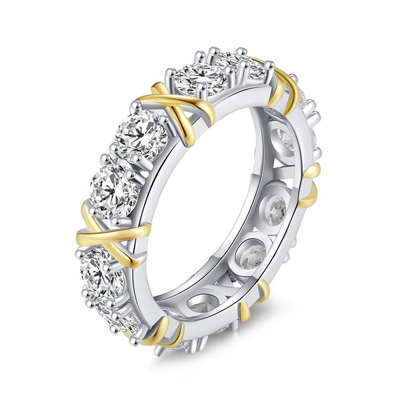 S Pure Silver Full Diamond Cross For Men And Women, Niche Design, High-end Feel, Personalized Light Luxury Ring_voghion.com