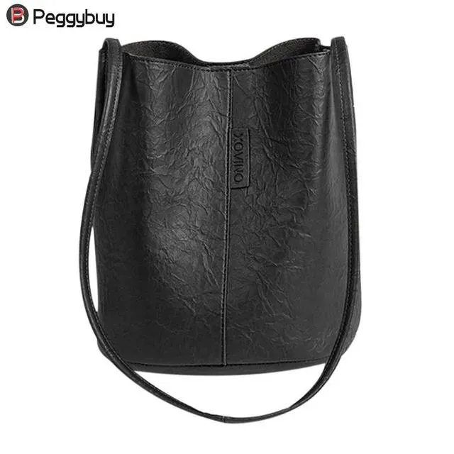 Borse nuove alla moda, vintage, da donna, a tracolla, in pelle, a secchiello, borsa da shopping, a mano_voghion.com