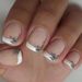 False Nails Simple High End Nail Art Ink Light Gray Flowers And Plants Short Square Nail Stickers Wearable Removable False Nails_voghion.com