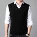 Herenkleding Een generatie van mannen van middelbare leeftijd en ouderen Gebreid vest Lente en herfst Herenjas Vadervest Vier seizoenen kunnen dragen Vest_voghion.com