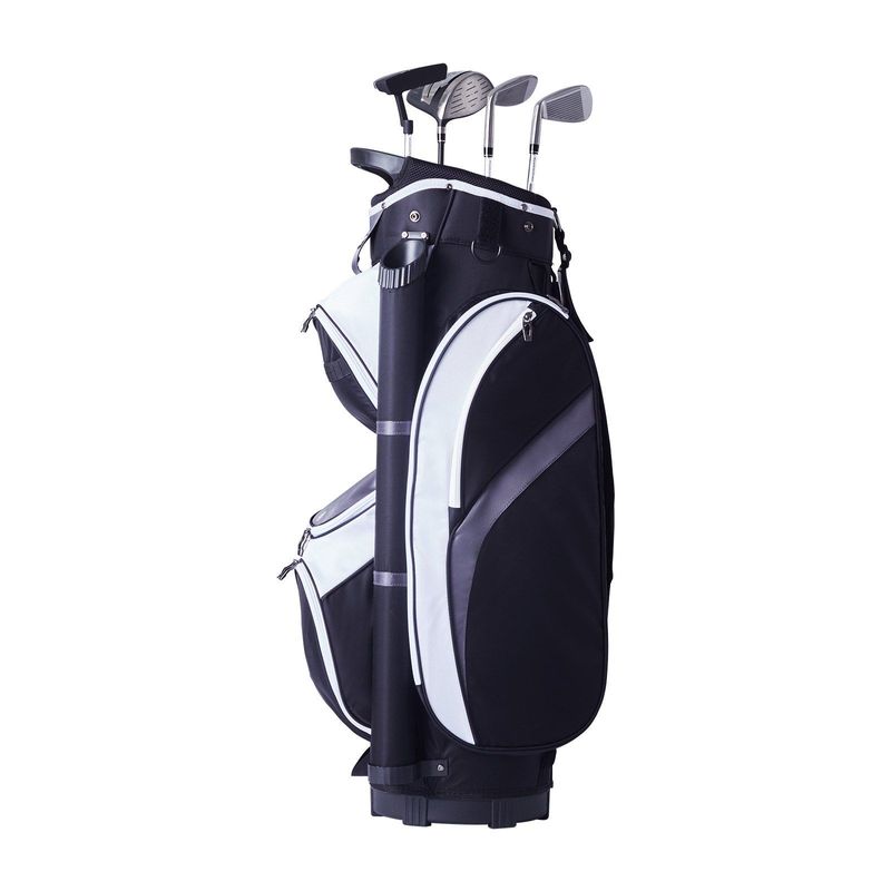 VEVOR Golf Cart Bag With 14 Way Organizer Divider Top, 36' Multiple Pockets Premium Nylon Cart Bag, Durable Golf Bags With Handles & Dust Cover & Detachable Straps For Men & Women, Black Color-Block_voghion.com