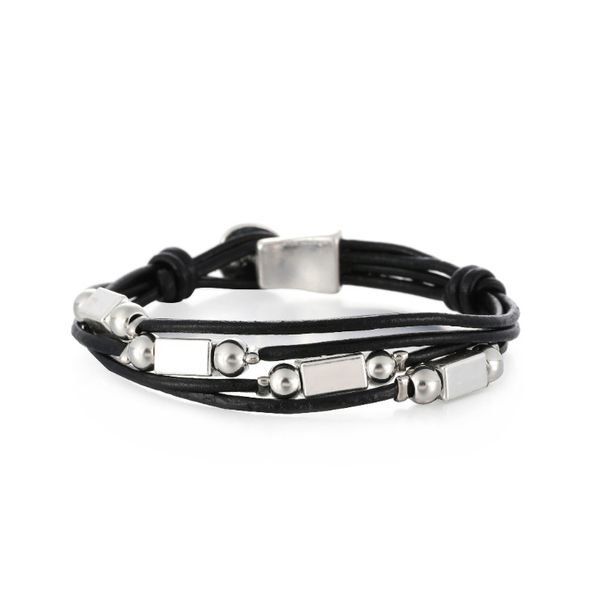 Flerskiktat tunt läderarmband Retro personlighet sommar strand semester stil enkelt avslappnat armband_voghion.com