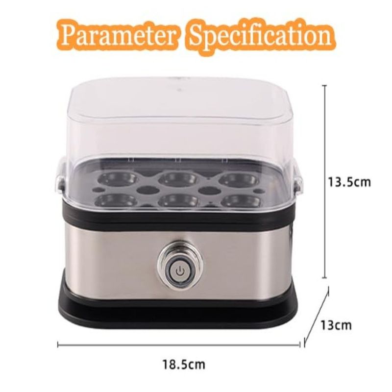 200W Power Eggs Boiler Space Saving Auto Shut-Off Smart Egg Cooker 6 Eggs Capacity Stainless Steel Rapid Egg Cooker_voghion.com