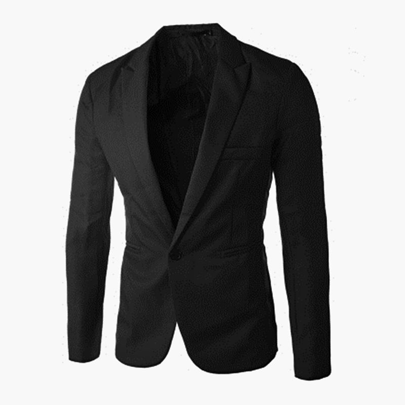 Vêtements pour hommes, slim, couleur unie, costume à simple boutonnage, veste de costume décontractée pour jeunes hommes_voghion.com