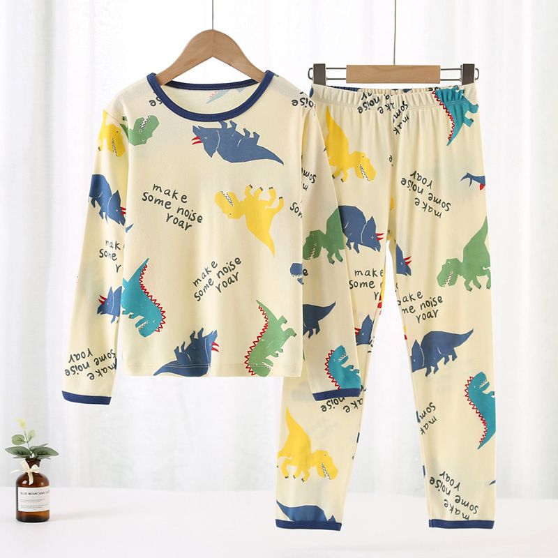 Kinderunterwäsche-Set aus Baumwolle, Klasse A, fluoreszierend, lange Unterhosen für Jungen_voghion.com