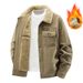 Giacca bomber vintage invernale da uomo in velluto a coste, vestibilità ampia, spessa, foderata in pile morbido con fodera in sherpa_voghion.com