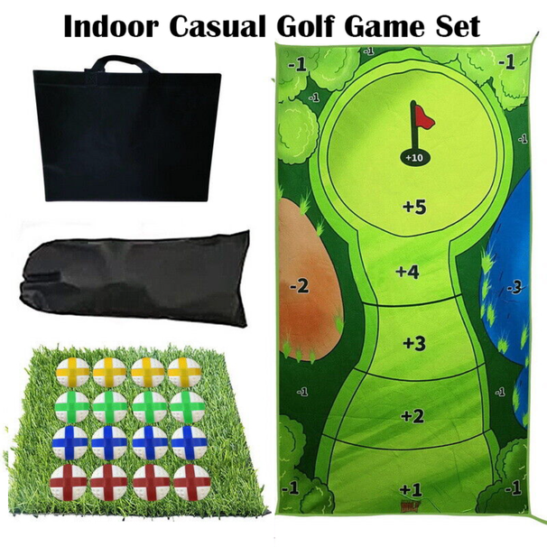 Mini juego informal para interior y exterior, tapete de práctica de golf para niños, con postura correcta para golpear._voghion.com