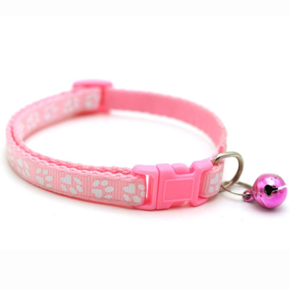 Dog Collars With Bells Paw Print Design Pet Collars Safe Quick Release Cat Collar Adjustable Cute Kitten Collar For Cats Or Dogs_voghion.com