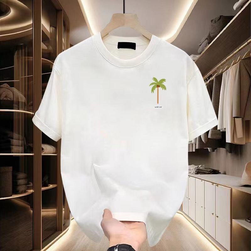 Tricou bărbați, bumbac pur, mânecă scurtă, 190g, la modă, brand larg, versatil, stil ins, imprimat, casual, tricou_voghion.com