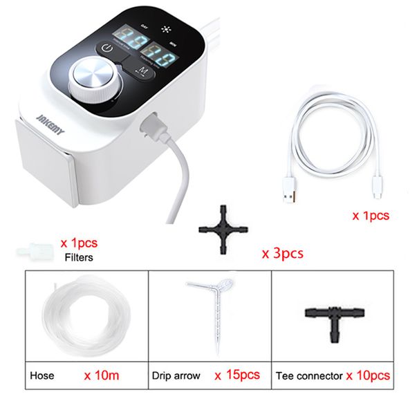 Dispositivo di irrigazione a goccia automatico con timer intelligente per la casa e il giardino Sistema di irrigazione a goccia per piante in vaso Controller per pompa dell'acqua_voghion.com