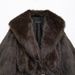 Women's Faux Fur Coat Elegant Lapel Belted Trench Style Winter Jacket Polyester Blend Fashion Outerwear_voghion.com