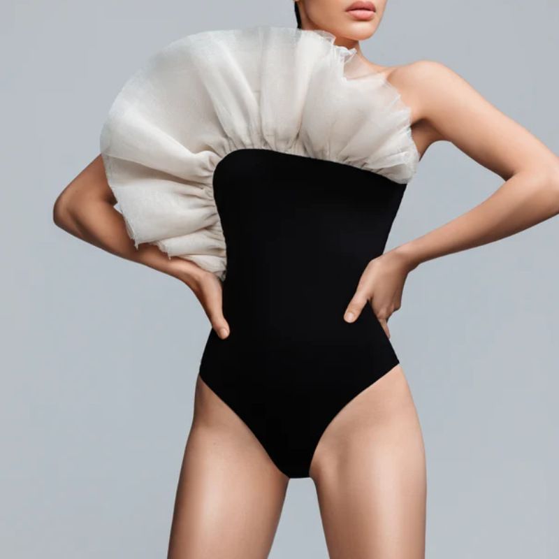 Damenmode-Badeanzug mit hoher Taille_voghion.com