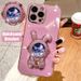 Love Heart Rabbit Quicksand Stand Case for iPhone 11 12 13 14 Pro Max Mini 7 8 Plus Xs Max Xr X Glitter Folding Bracket Cover_voghion.com